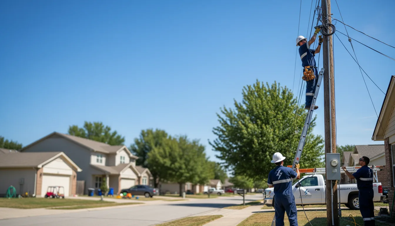 Residential electrician providing installation services in Hanover, ME